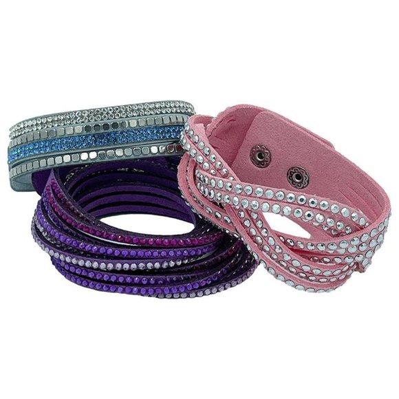 NWT 3PC Double Wrap Moonstone Bracelets Diane by Fromm - Picture 1 of 4